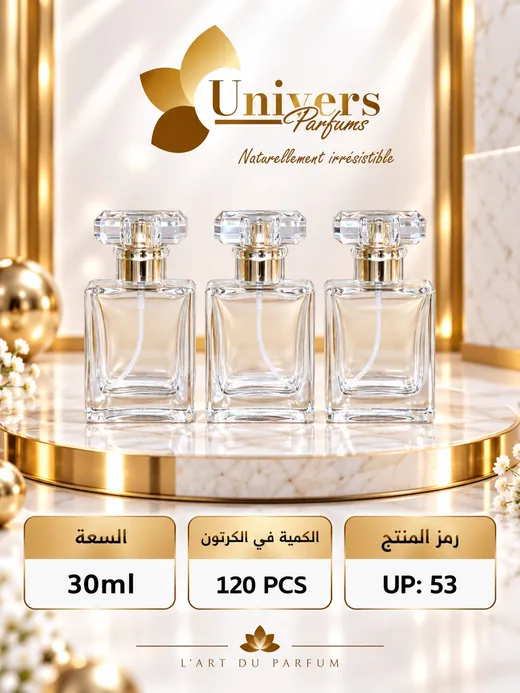 Flacon vaporisateur 30 ml — référence UP 53, 120 pièces par carton
